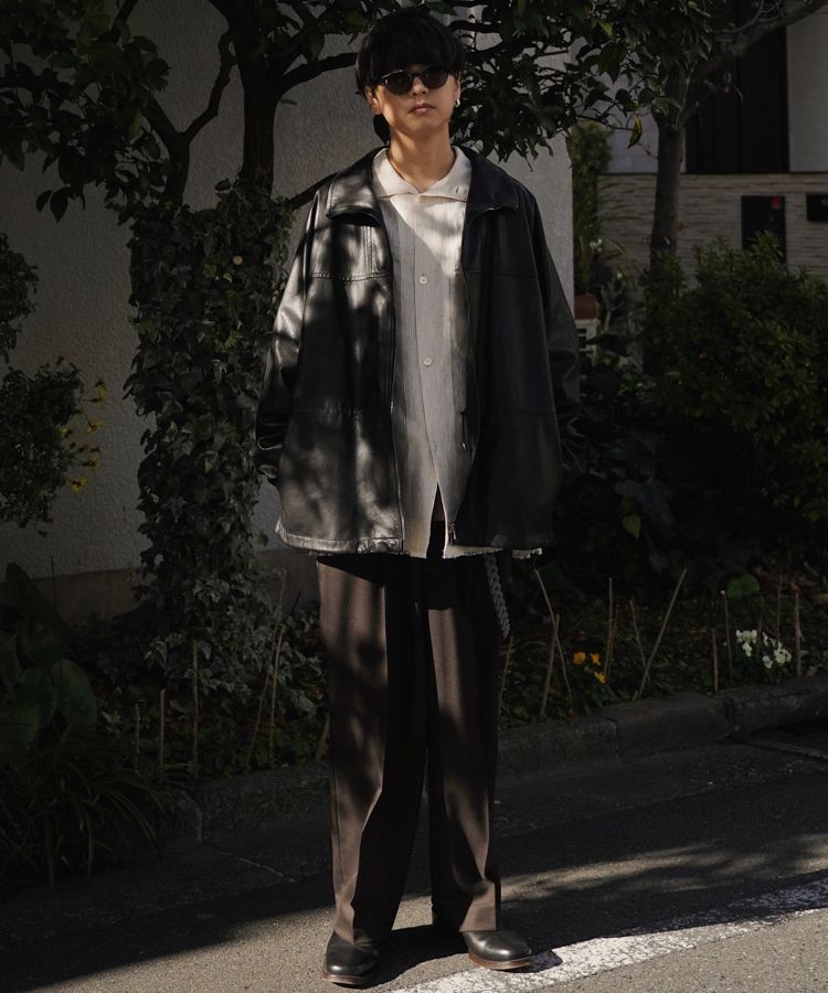 u*c様 新品 LIDNM GOAT LEATHER TECH BLOUSON LIDNM GOAT LEATHER TECH BLOUSON Mサイズ