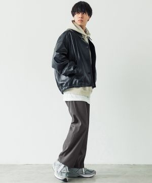 【現品限り一斉値下げ!】 リドムLIDNM レザーブルゾン BLOUSON SHORT LEATHER - ライダースジャケット