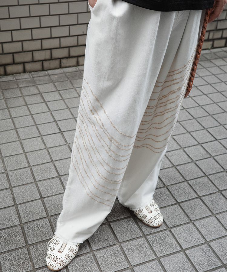 LIDNM ONLINE STORE / Embroidery Trousers by Julien Villevoye