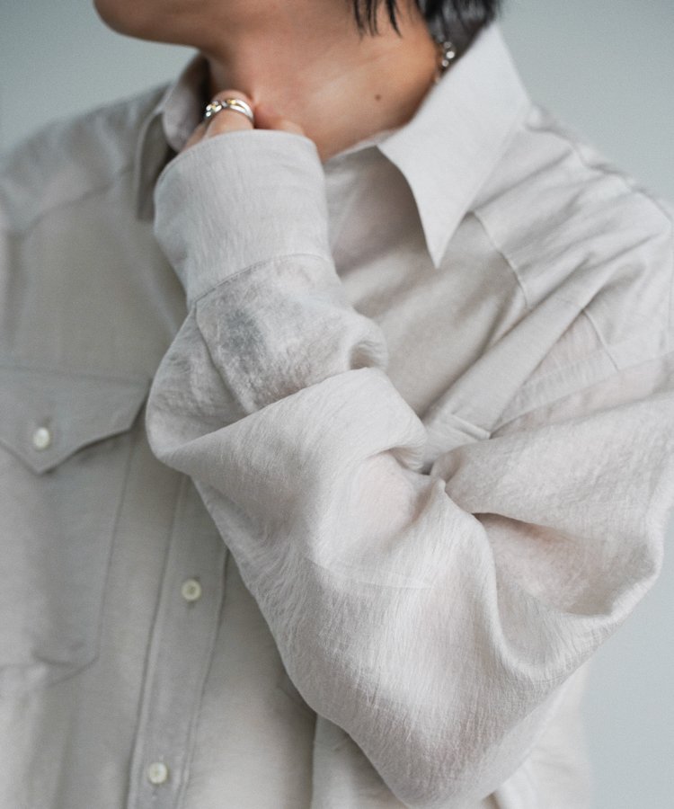 LIDNM / Llife ONLINE STORE / SILK RAYON WESTERN SHIRT