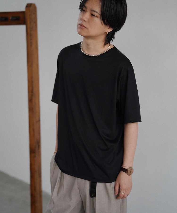 【LIDNM】MERINO WOOL BOX TEE BL LIDNM / Llife ONLINE STORE / MERINO WOOL BOX TEE