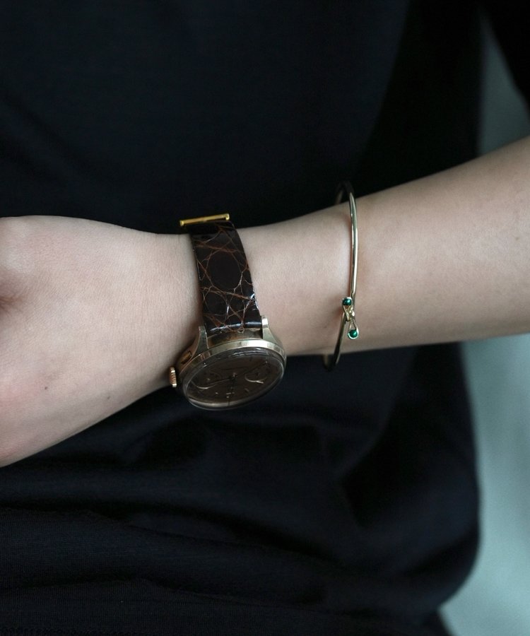 LIDNM ONLINE STORE / Llife 14KGP ONDULATION BANGLE