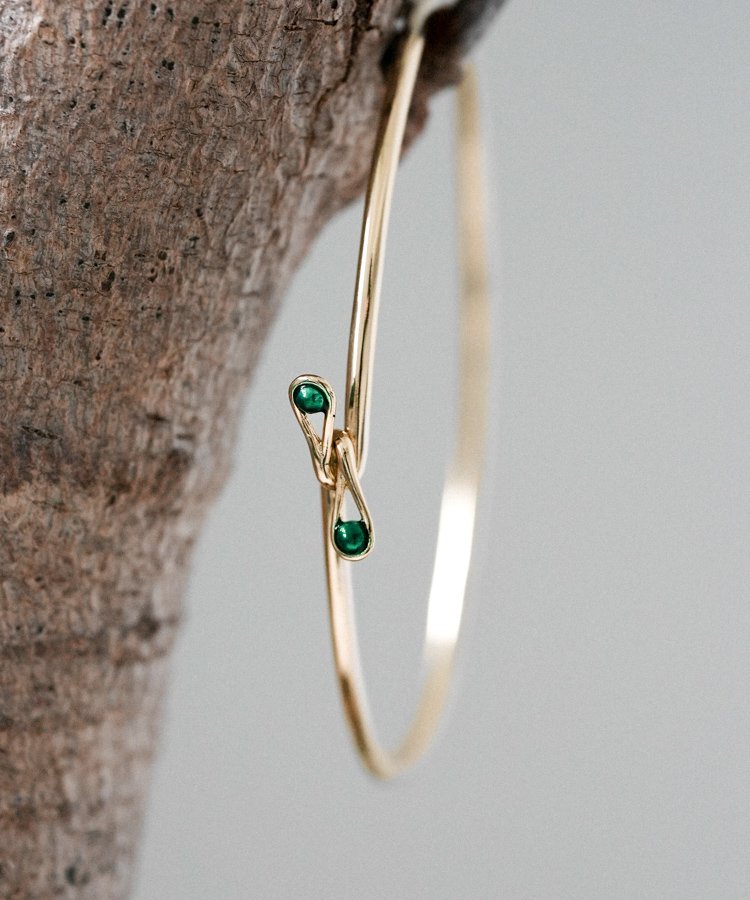 LIDNM ONLINE STORE / Llife 14KGP ONDULATION BANGLE