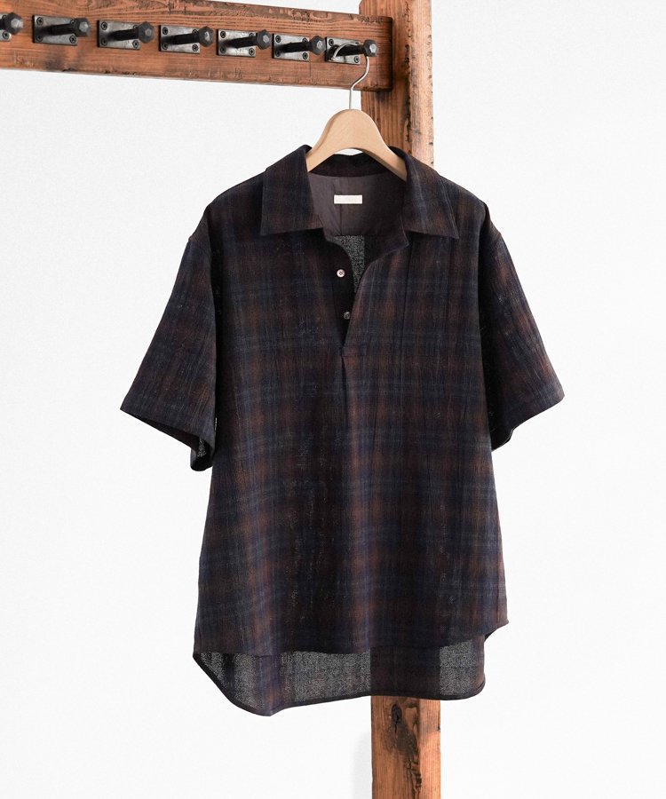 LIDNM / Llife ONLINE STORE / CREPE COTTON PLAID SHIRT