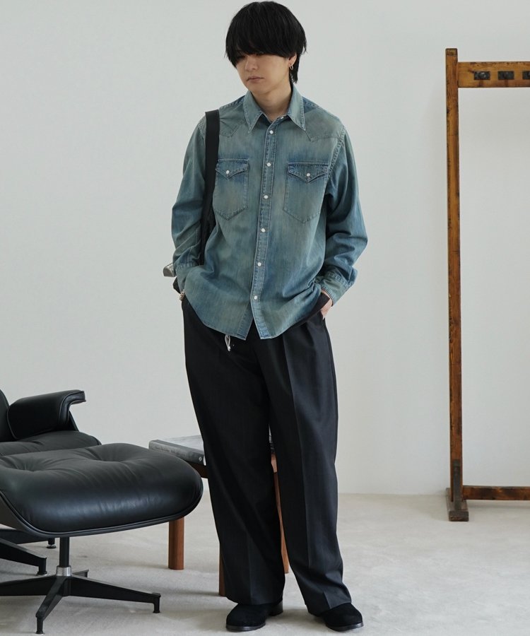 Mサイズ　LIDNM Denim Western Shirt LIDNM / Llife ONLINE STORE / Denim Western Shirt