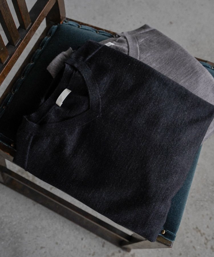 LIDNM / Llife ONLINE STORE / W/Si/Ca 18G V Neck Knit