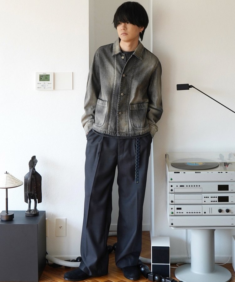 【完売品】Llife LEATHER CHAIN BELT SHADE GRAY Llife LEATHER CHAIN BELT SHADE GRAY