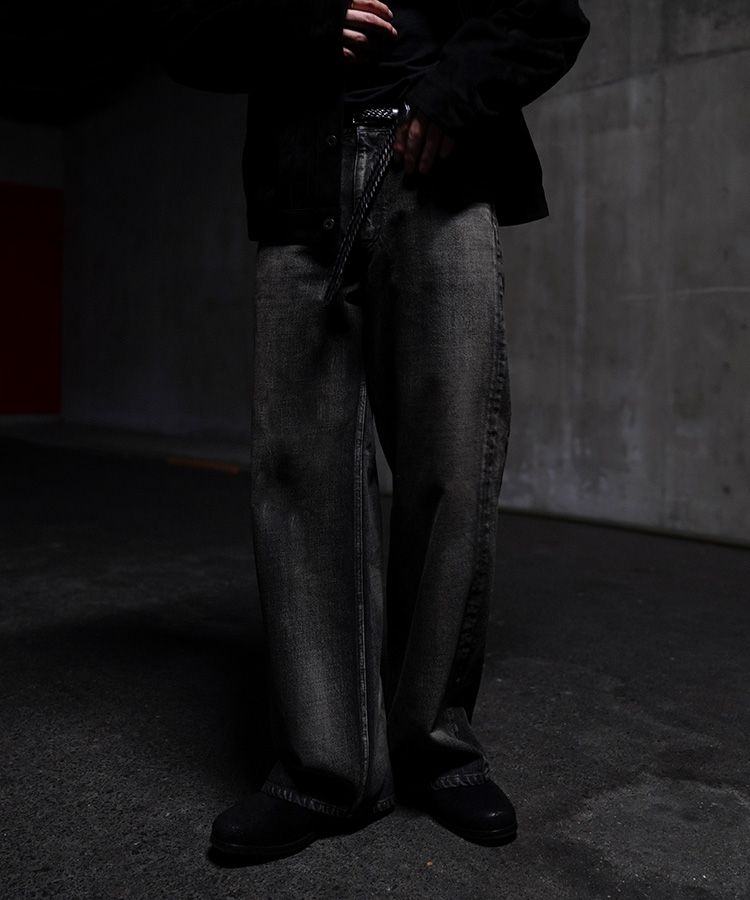 リドム　Straight Heritage Denim Pants　ブラック　黒 LIDNM / Llife ONLINE STORE / Straight Heritage Denim Pants