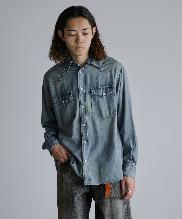 Mサイズ　LIDNM Denim Western Shirt LIDNM / Llife ONLINE STORE / Denim Western Shirt