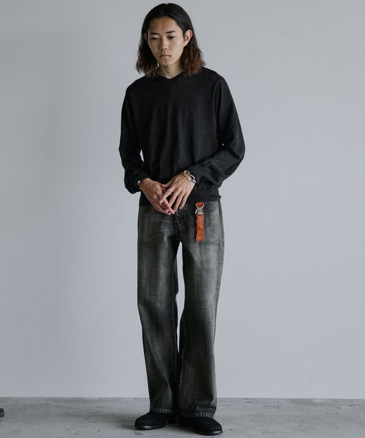 【美品】LIDNM☆デニム☆L☆黒 LIDNM / Llife ONLINE STORE / Straight Heritage Denim Pants