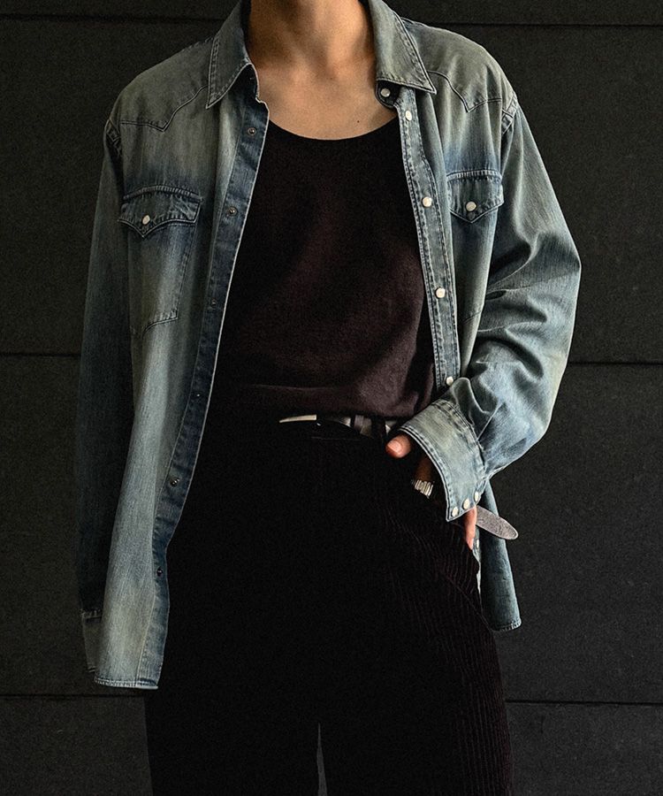 Mサイズ　LIDNM Denim Western Shirt LIDNM Denim Western Shirt Mサイズ LIDNM Denim Western Shirt M