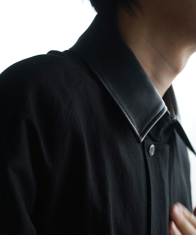 LIDNM / Llife ONLINE STORE / Cow Hide Collar Riding Coat