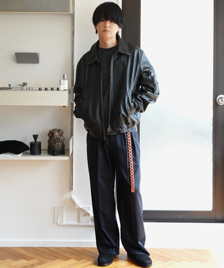 小物 Llife LEATHER CHAIN BELT COAL BLACK Llife LEATHER CHAIN BELT COAL BLACK 黒 LIDNM / Llife ONLINE