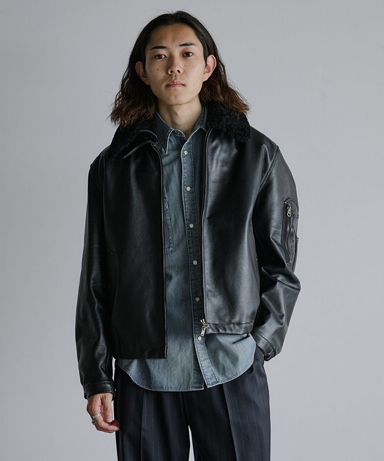ジャケット・アウター Lidnm French Pilot Leather Jacket LIDNM / Llife ONLINE STORE / French Pilot Leather Jacket