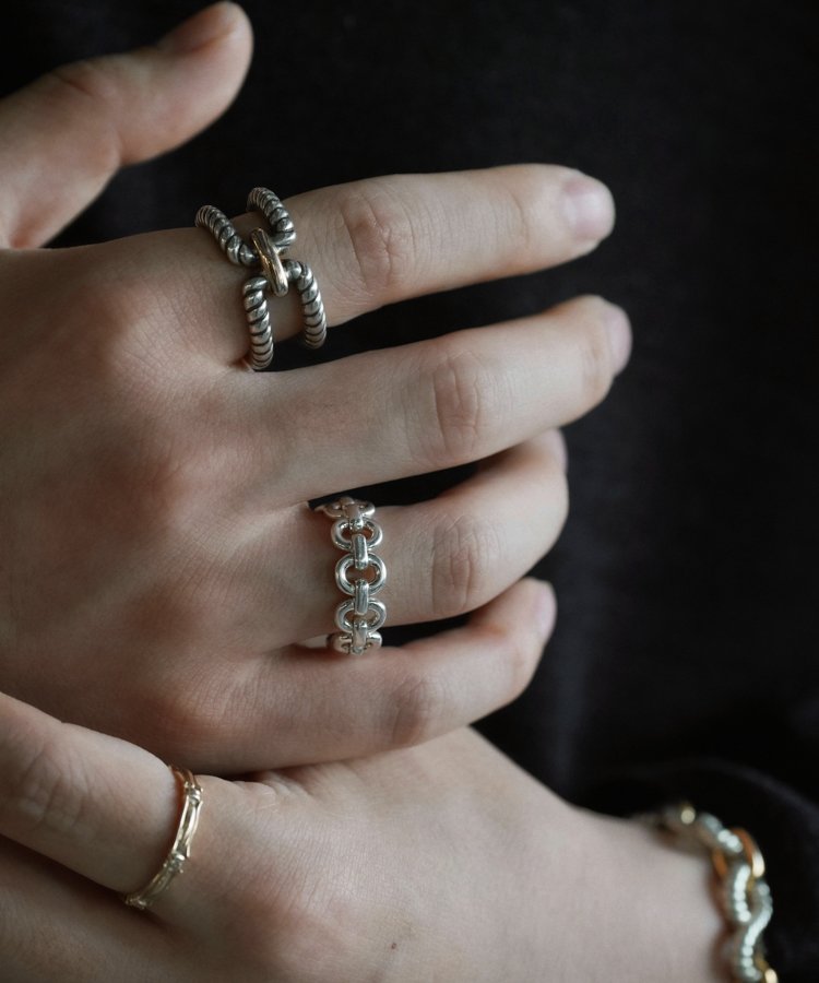 アクセサリー Llife RIPPLE CHAIN RING LIDNM / Llife ONLINE STORE / Llife RIPPLE CHAIN RING