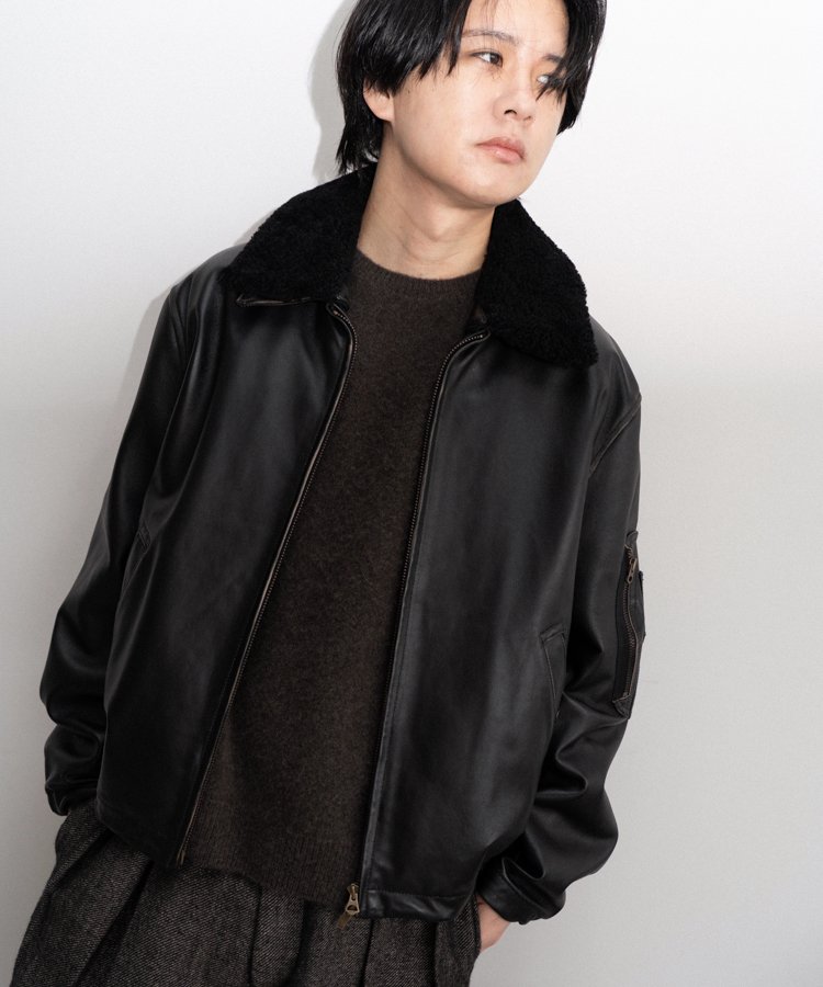 LIDNM / Llife ONLINE STORE / French Pilot Leather Jacket