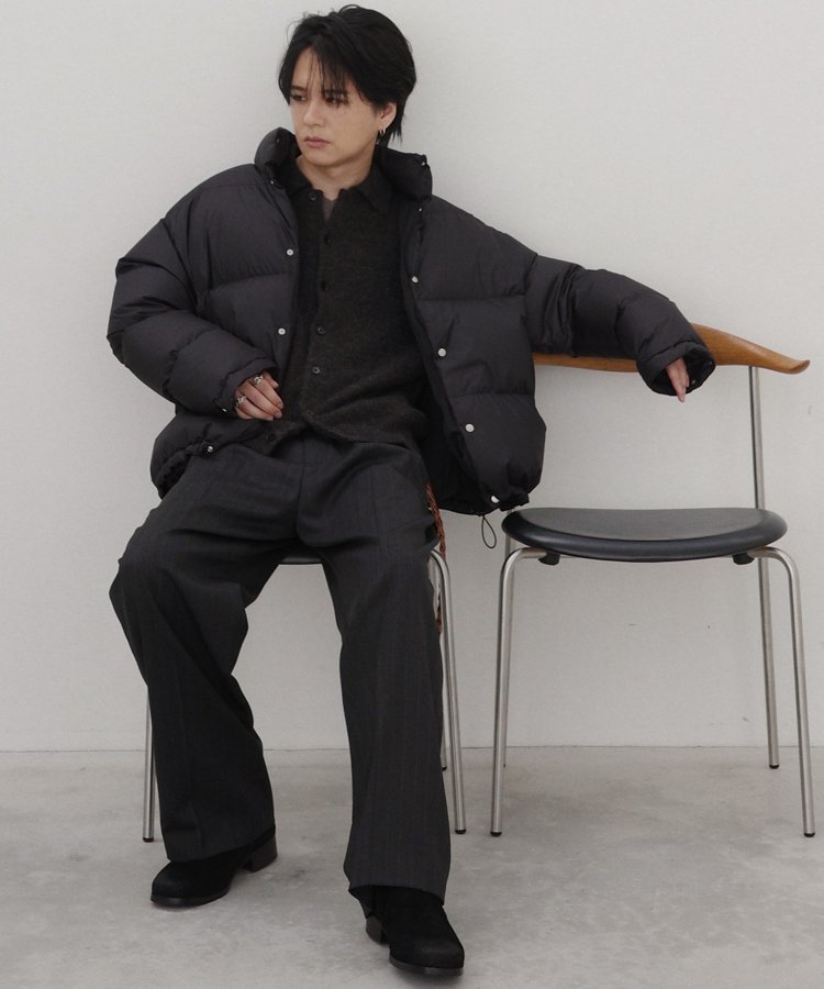 LIDNM ALPACA KNIT SHIRT CARDIGAN サイズS LIDNM / Llife ONLINE STORE / Alpaca Knit Shirt Cardigan