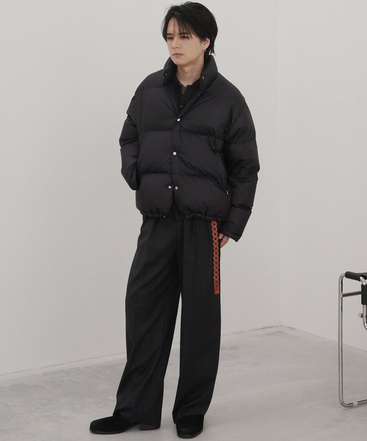 Llife LEATHER CHAIN BELT COAL BLACK リドム LIDNM / Llife ONLINE