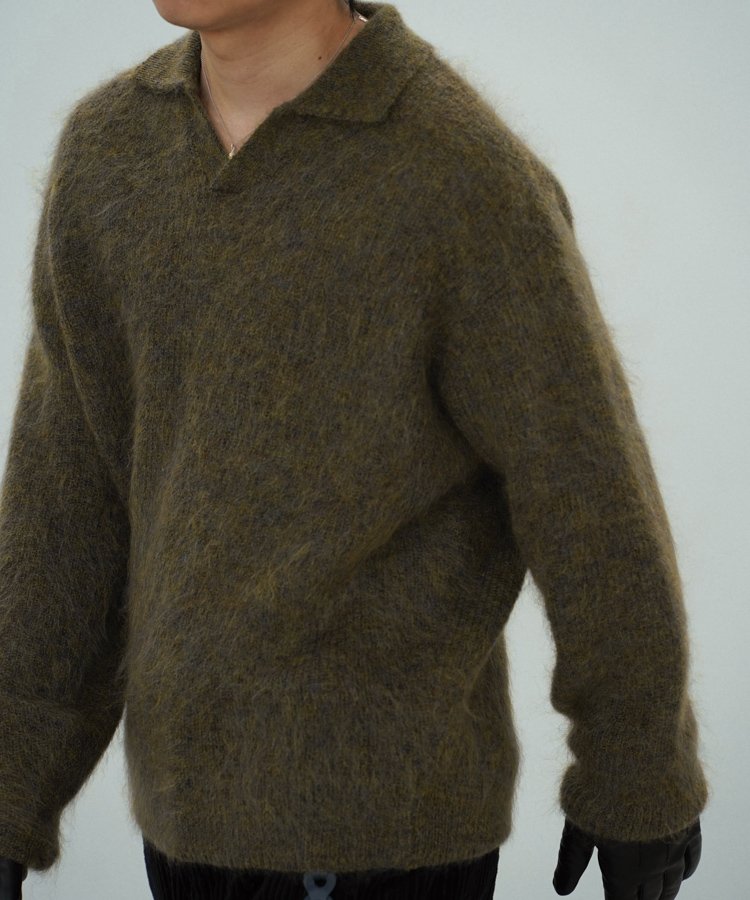 トップス LIDNM Kid Mohair Knit Polo LIDNM / Llife ONLINE STORE / Kid Mohair Knit Polo