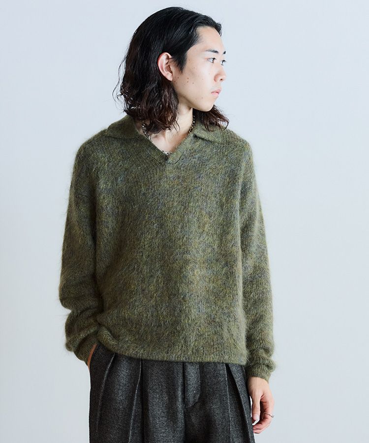 トップス LIDNM Kid Mohair Knit Polo LIDNM / Llife ONLINE STORE / Kid Mohair Knit Polo