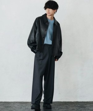 【現品限り一斉値下げ!】 リドムLIDNM レザーブルゾン BLOUSON SHORT LEATHER - ライダースジャケット
