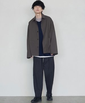 ー品販売 LIDMN リドム CUPRO チャコール JK SHIRT RATINE - カバーオール