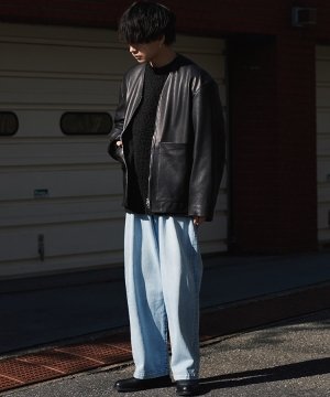 LIDNM(リドム) ONLINE STORE / GOAT LEATHER LINIG BLOUSON 国内正規商品 GOAT LEATHER LINIG BLOUSON リドム ラムレザーブルゾン レザージャケット