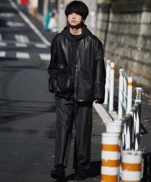 LIDNM(リドム) ONLINE STORE / GOAT LEATHER LINIG BLOUSON 国内正規商品 GOAT LEATHER LINIG BLOUSON リドム ラムレザーブルゾン レザージャケット
