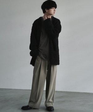 LIDNM(リドム) ONLINE STORE / WOOL BACKSATIN STRAIGHT SLACKS 安く WOOL Mサイズ カーキ SLACKS STRAIGHT BACKSATIN スラックス