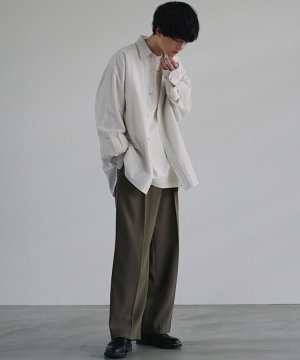 LIDNM(リドム) ONLINE STORE / WOOL BACKSATIN STRAIGHT SLACKS