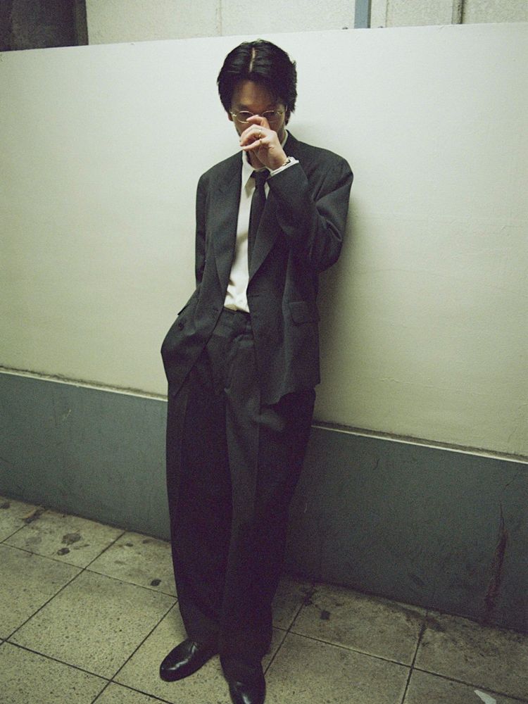 Llife DOBBY MESH BAGGY SLACKS