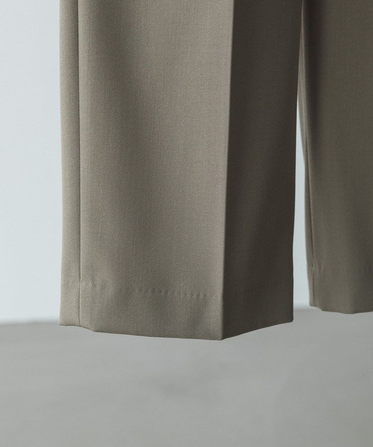 LIDNM(リドム) ONLINE STORE / WOOL BACKSATIN STRAIGHT SLACKS