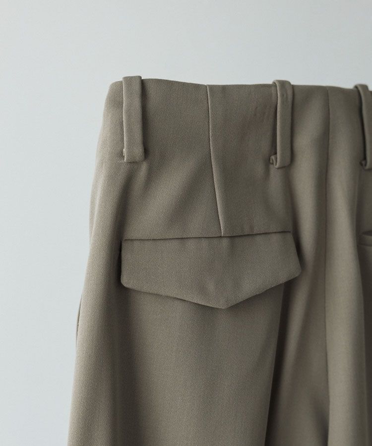 LIDNM(リドム) ONLINE STORE / WOOL BACKSATIN STRAIGHT SLACKS