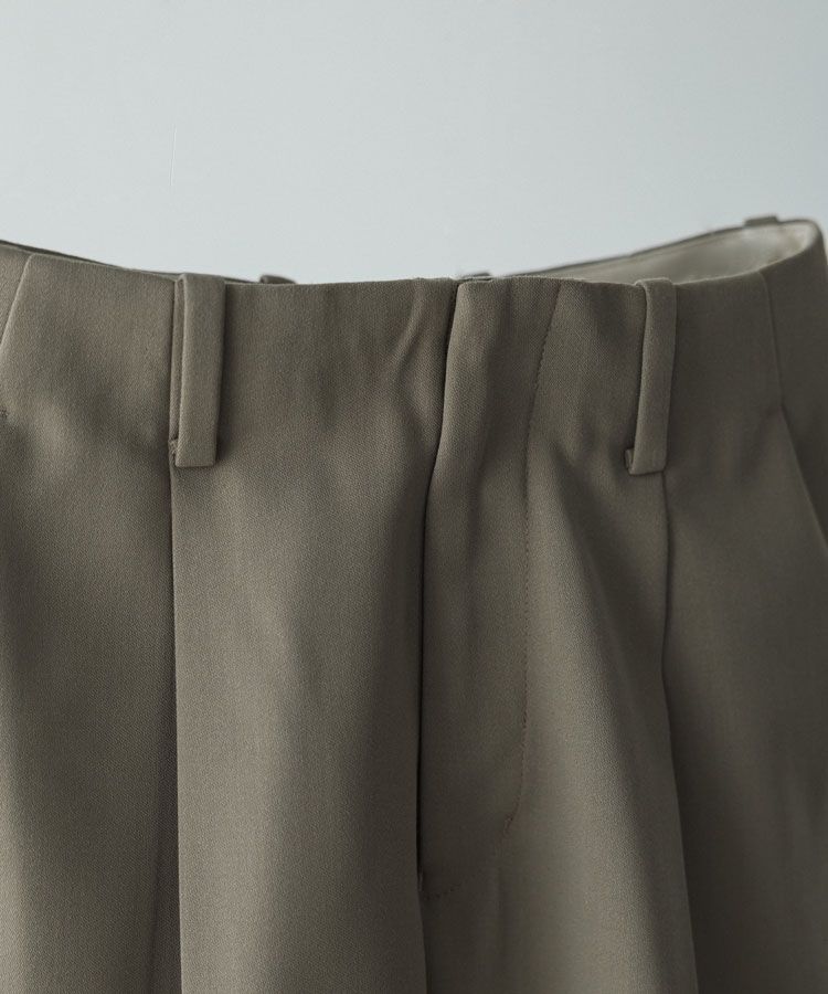 LIDNM(リドム) ONLINE STORE / WOOL BACKSATIN STRAIGHT SLACKS