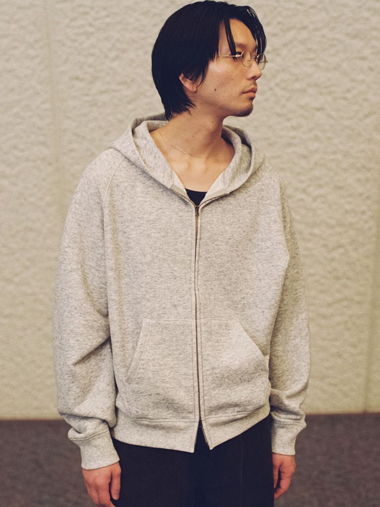 WOOL CASHMERE ZIP HOODIE