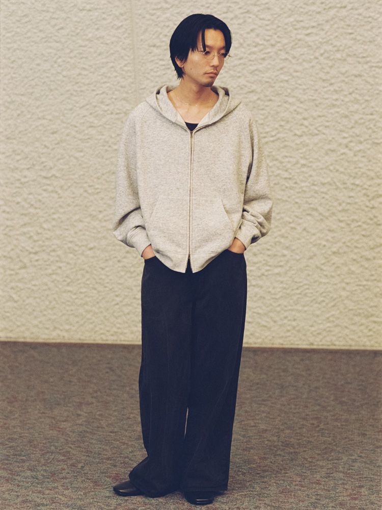 WOOL CASHMERE ZIP HOODIE