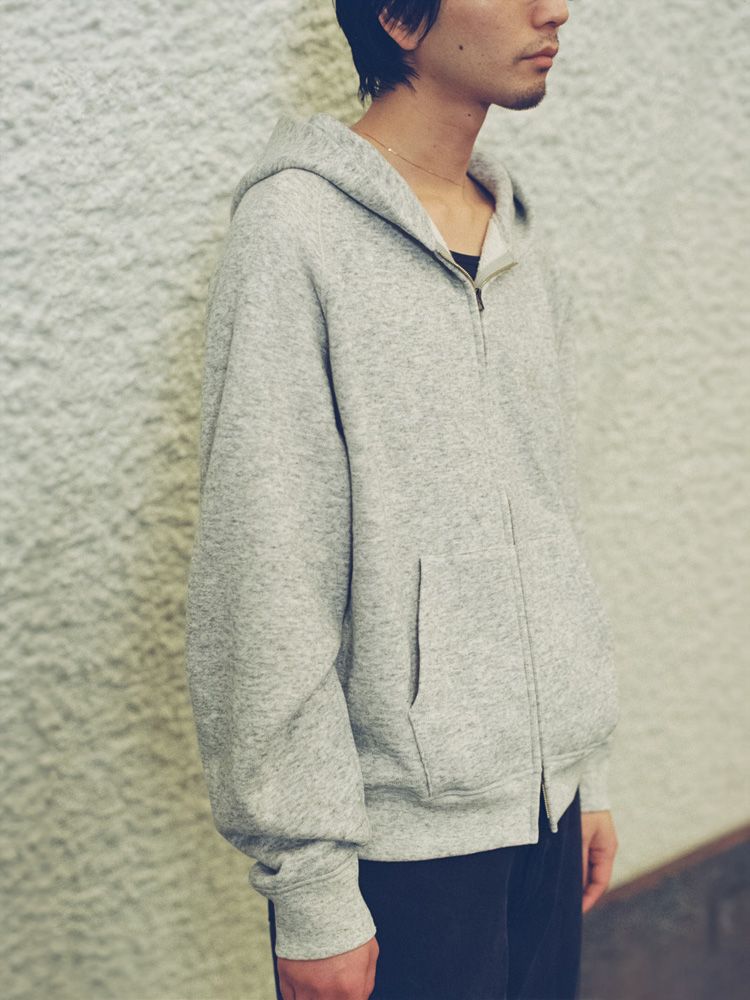 WOOL CASHMERE ZIP HOODIE