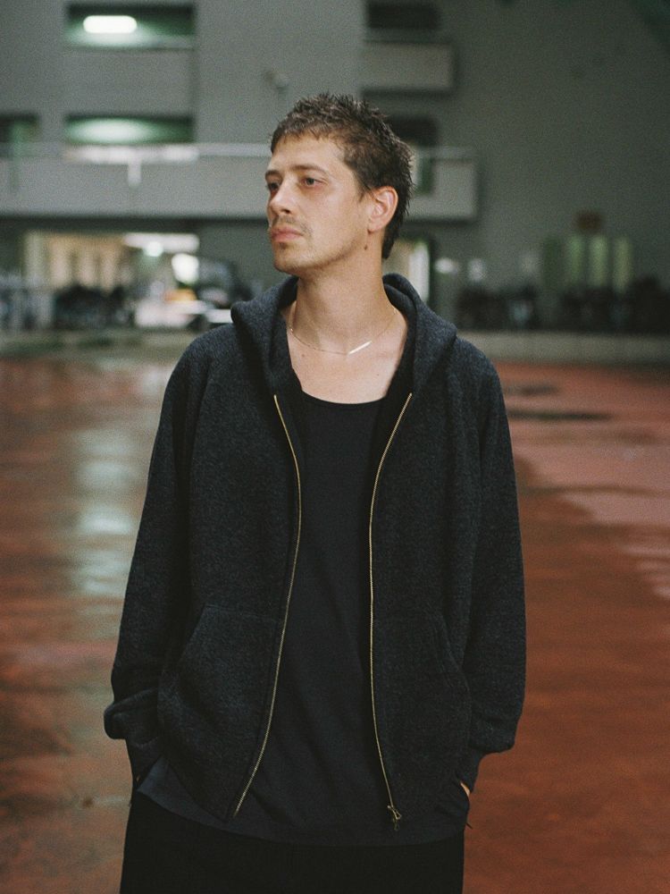 WOOL CASHMERE ZIP HOODIE