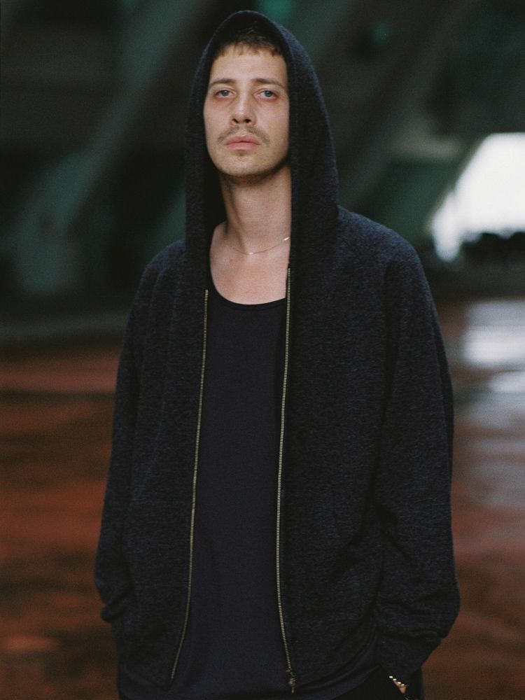 WOOL CASHMERE ZIP HOODIE