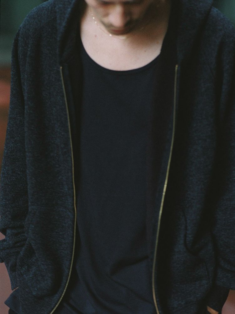 WOOL CASHMERE ZIP HOODIE