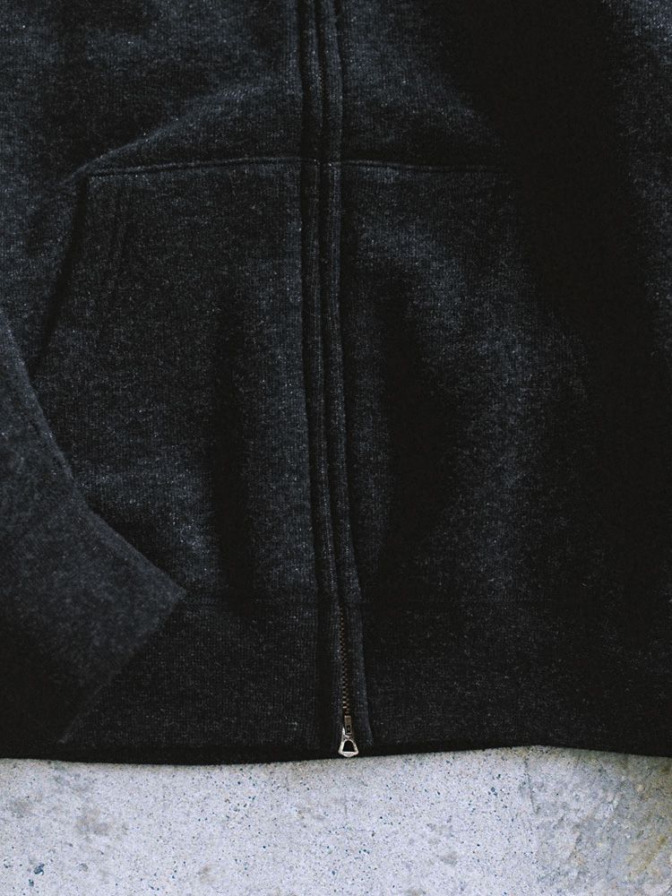 WOOL CASHMERE ZIP HOODIE
