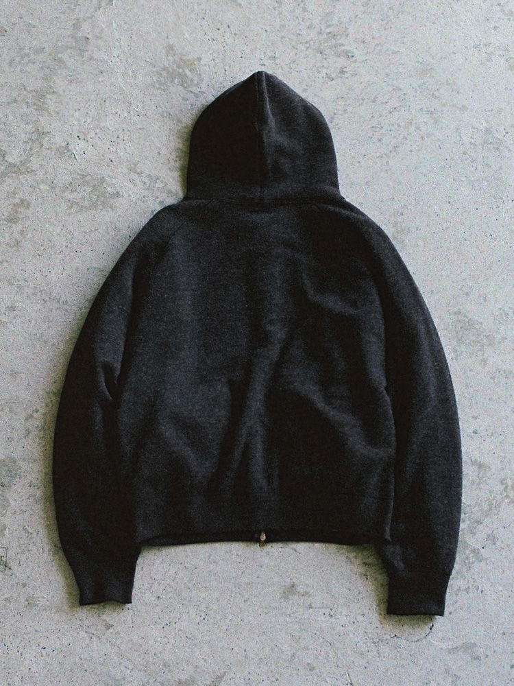 WOOL CASHMERE ZIP HOODIE