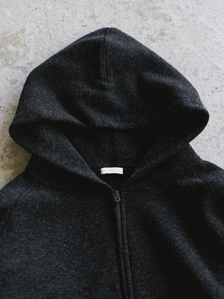 WOOL CASHMERE ZIP HOODIE