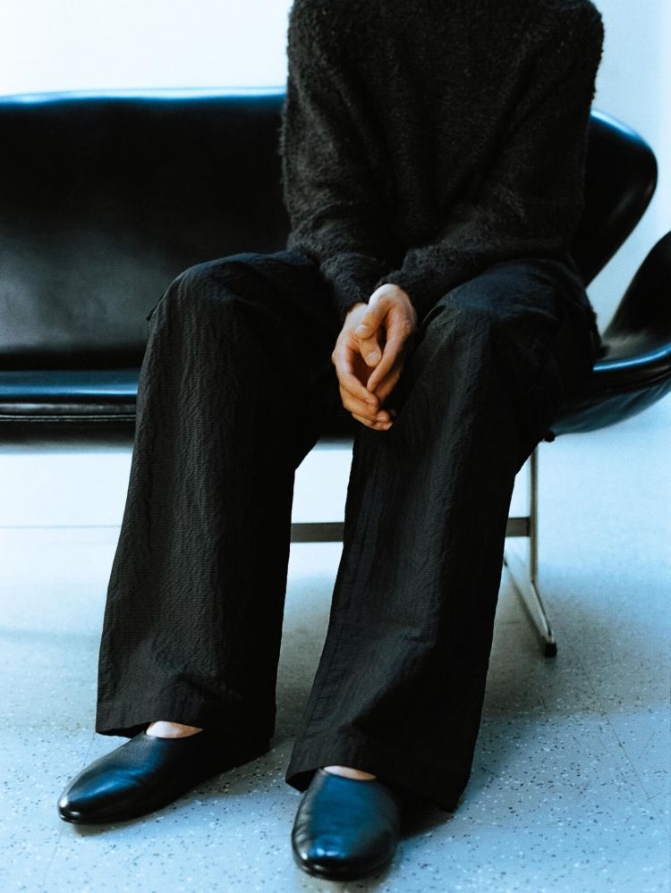 SILK LINEN SUCKER FATIGUE PANTS