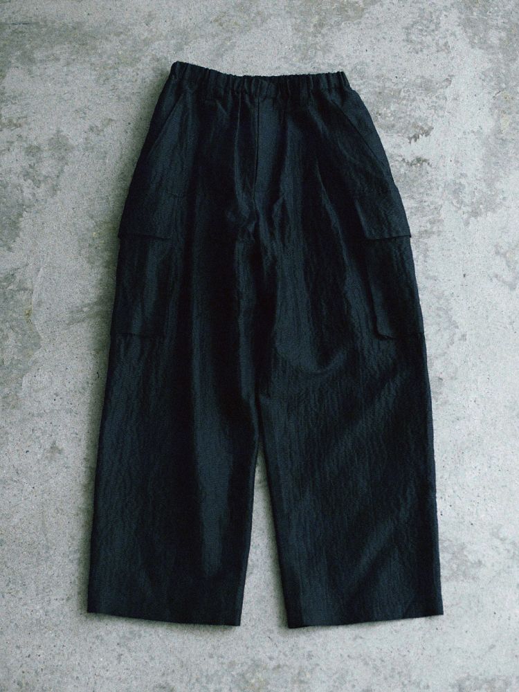SILK LINEN SUCKER FATIGUE PANTS