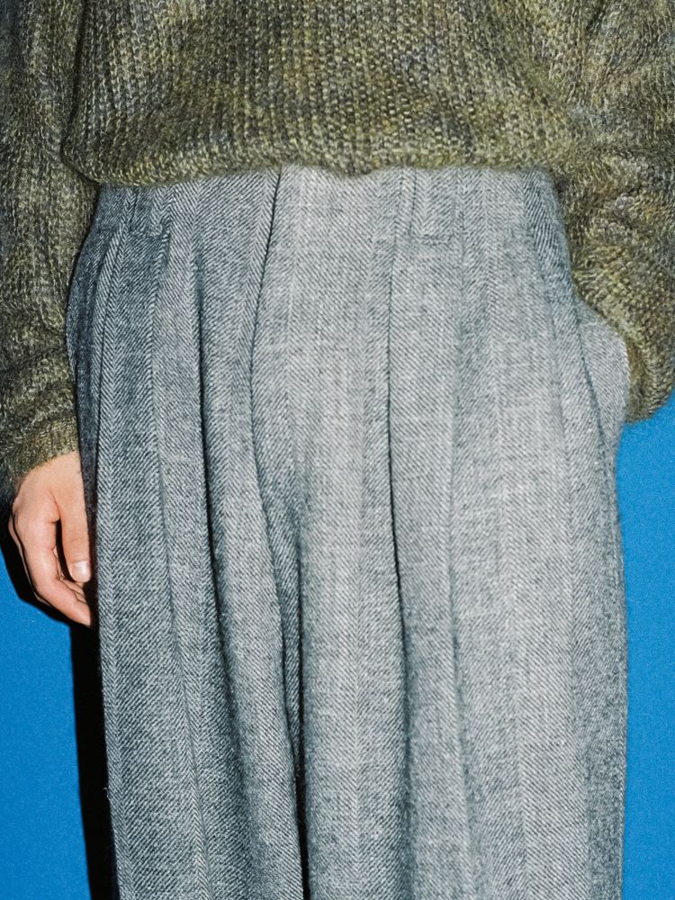 WOOL LINEN OXFORD BAGS