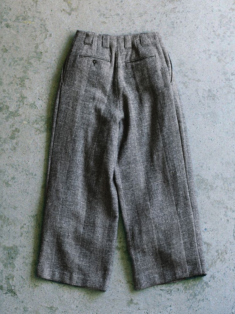 WOOL LINEN OXFORD BAGS