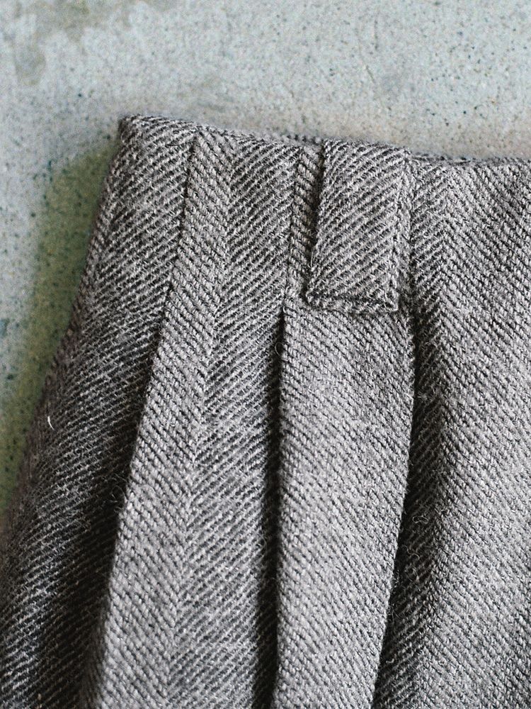 WOOL LINEN OXFORD BAGS