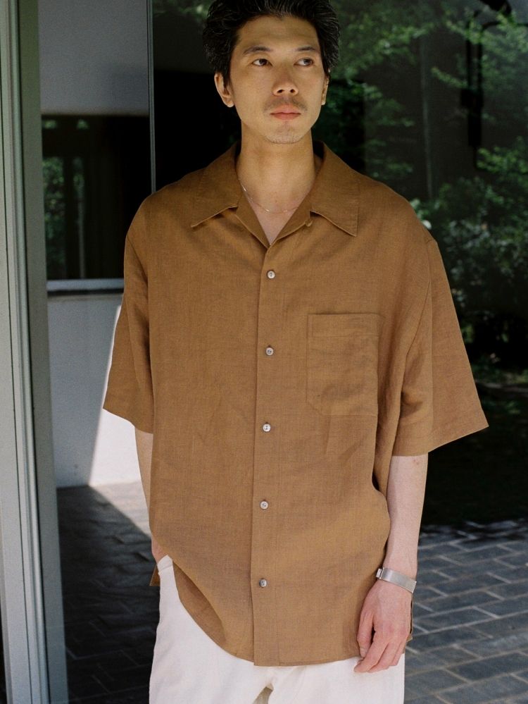 トップス lidnm LINEN WASHER HUGE SHIRT LIDNM / Llife ONLINE STORE / LINEN WASHER HUGE SHIRT