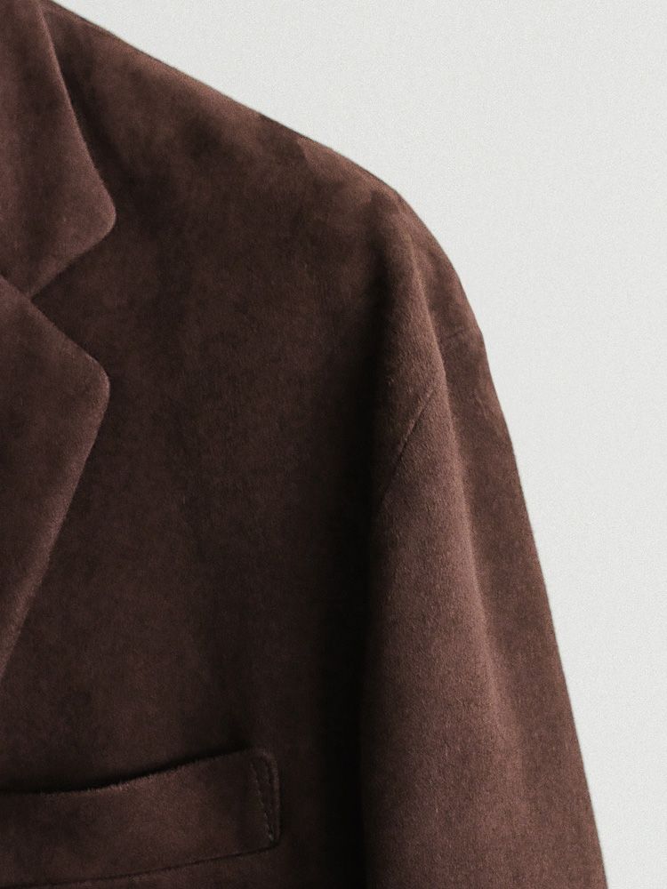 Goat Suede Tailored Jacket
